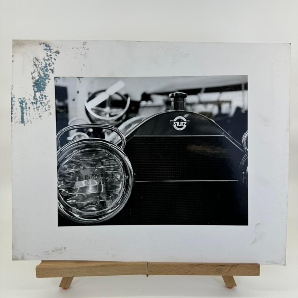 Stutz Vintage Car Black and White Photograph Antique Auto Grille Headlight